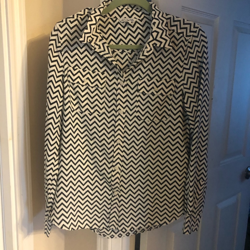 chevron print blouse
